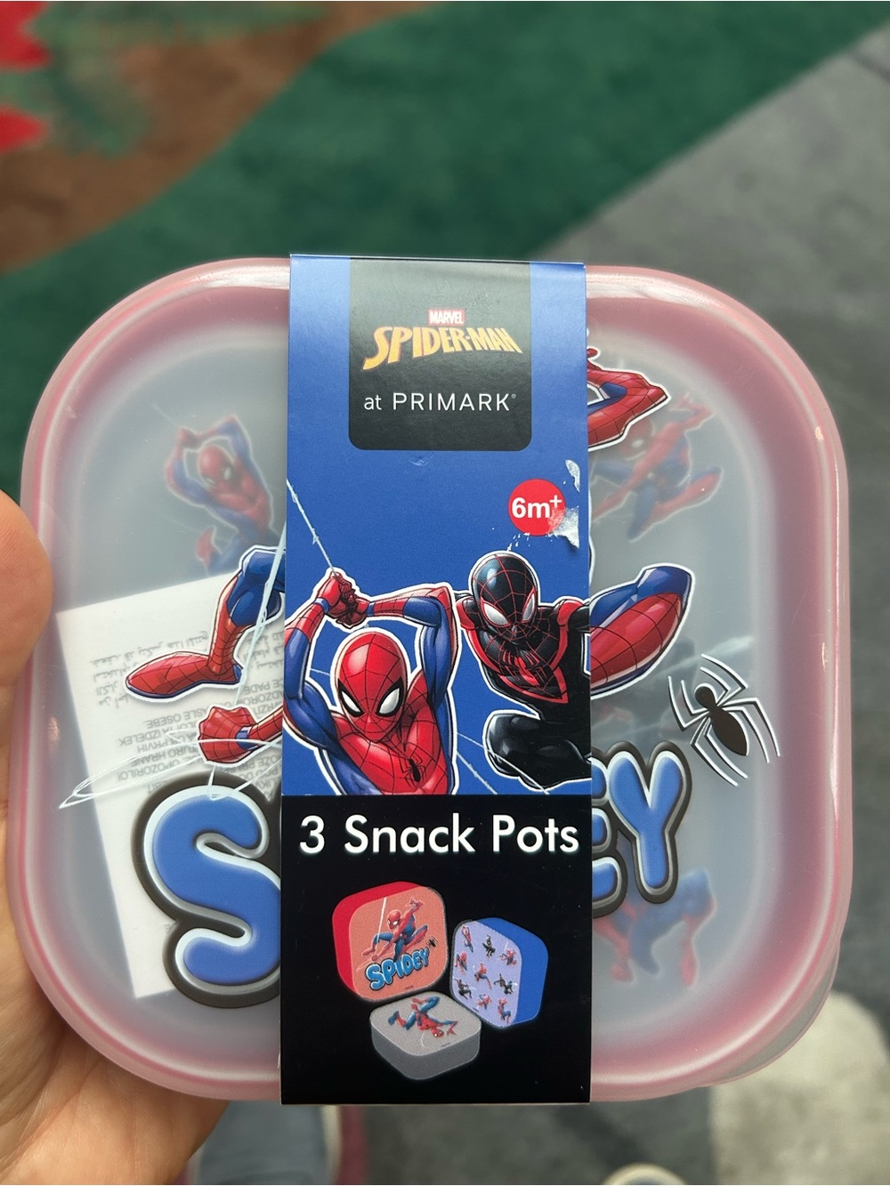 NWT Marvel Spider-Man 3 Snack Pots Set